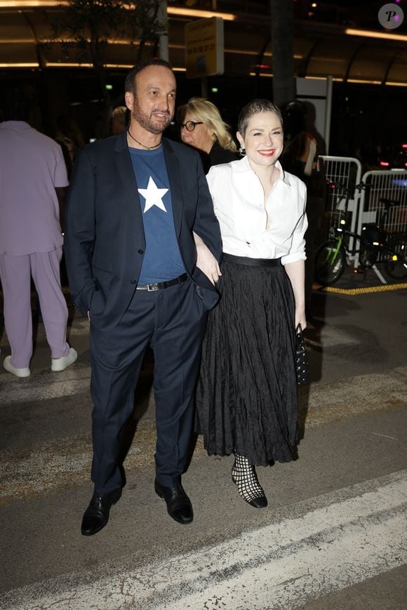 Cannes, FRANCE - Émilie Dequenne et Michel Ferracci à la soirée Magnum lors du 77ème Festival de Cannes à Cannes, France. ©Backgrid USA / Bestimage