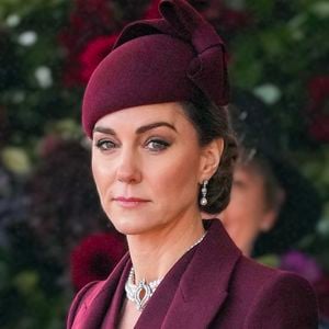 Catherine (Kate) Middleton, princesse de Galles Catherine (Kate) Middleton, princesse de Galles - Cérémonie de bienvenue pour la visite d'État de l'émir du Qatar Tamim ben Hamad Al-Thani à Londres, le 3 décembre 2024. Julien Burton / Bestimage
