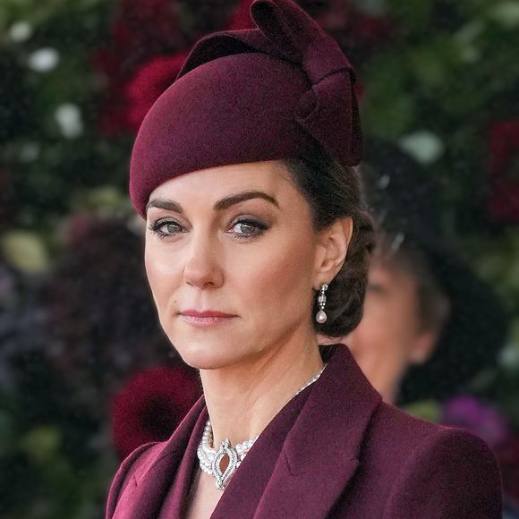 Catherine (Kate) Middleton, princesse de Galles Catherine (Kate) Middleton, princesse de Galles - Cérémonie de bienvenue pour la visite d'État de l'émir du Qatar Tamim ben Hamad Al-Thani à Londres, le 3 décembre 2024. Julien Burton / Bestimage