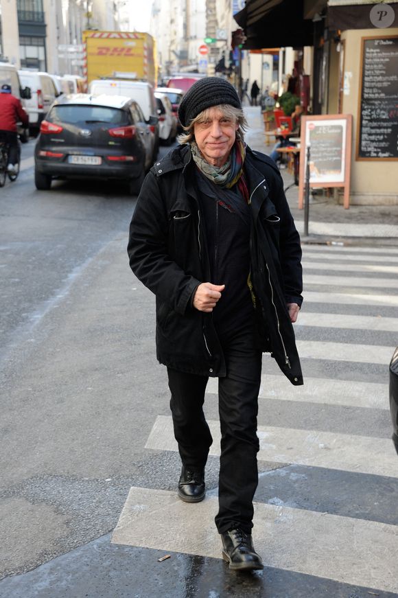 Jean-Louis Aubert assistant aux funérailles de Daniel Darc au Temple de l'Oratoire à Paris, France, le 14 mars 2013. Photo par Alban Wyters/ABACAPRESS.COM