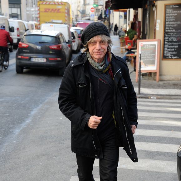 Jean-Louis Aubert assistant aux funérailles de Daniel Darc au Temple de l'Oratoire à Paris, France, le 14 mars 2013. Photo par Alban Wyters/ABACAPRESS.COM