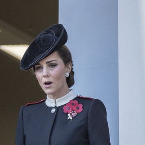 Catherine (Kate) Middleton, duchesse de Cambridge lors de la cérémonie du centenaire de l'armistice du 11 novembre 1918 au palais de Whitehall à Londres, Royaume Uni, le 11 novembre 2018. EXPRESS SYNDICATION / BESTIMAGE