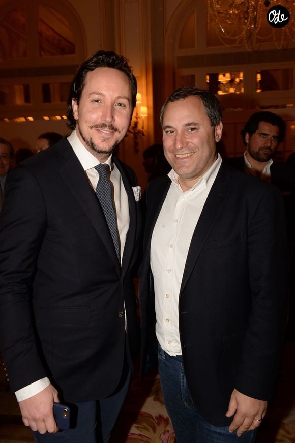 Exclusif - No Web - Grégory Lentz (directeur du restaurant Lapérouse), Benjamin Patou (PDG de Moma Group) - Dîner Etam "Women's independence" à l'hôtel Ritz à Paris le 7 mars 2017. Ainsi, pour célébrer cette occasion et réunir art et bienfaisance, la commissaire d’exposition Magda Danysz a invité des artistes à réaliser des œuvres sur le thème de l’indépendance féminine, destinées à être mises en vente aux enchères au profit de la fondation. © Rachid Bellak/Bestimage