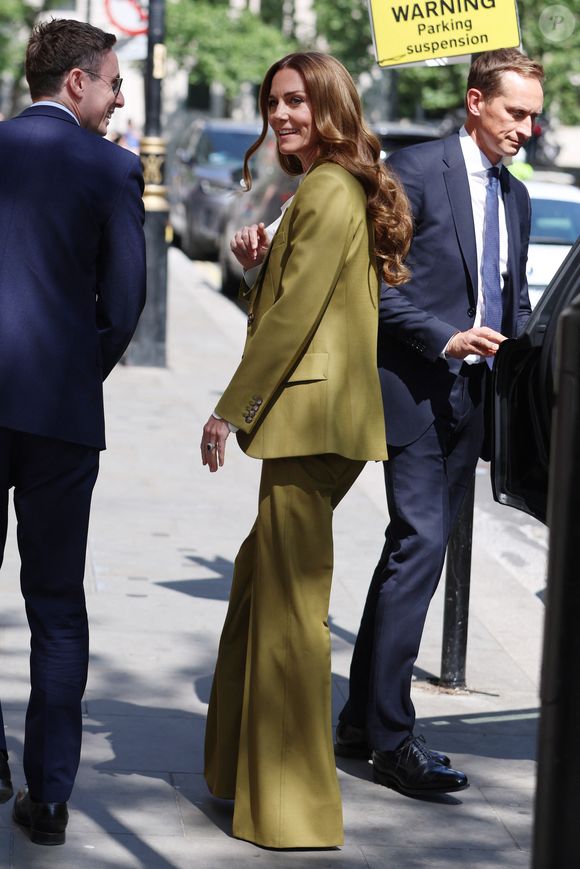 Catherine (Kate) Middleton, princesse de Galles, arrive aux studios "180 Strand" à Londres. GOFF INF / BESTIMAGE