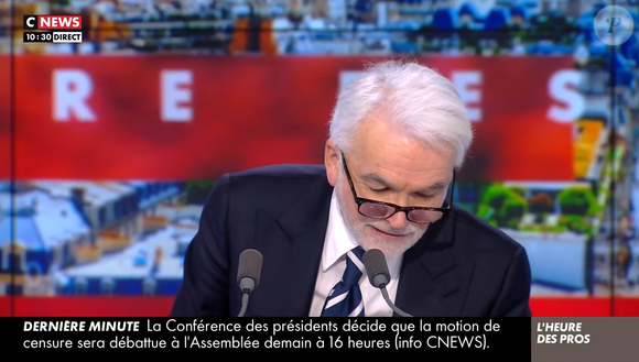 Pascal Praud dans "L'Heure des Pros" sur CNews.