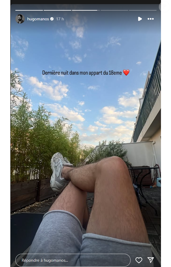 Il a pris la parole sur Instagram

Hugo Manos annonce qu'il va quitter son appartement du 18e arrondissement de Paris - Instagram, le 17 juin 2025