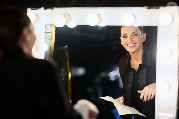 Exclusif - Claire Keim - Backstage - Enregistrement de l'émission "Eternel Aznavour, le concert événement", diffusée le 18 octobre sur France 3 © Cyril Moreau-Christophe Clovis / Bestimage