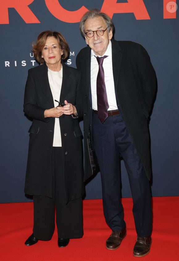 Alain Finkielkraut et sa femme Sylvie Topaloff - Première du film "Mercato" au cinéma "Le Grand Rex" à Paris, le 17 février 2025.
© Guirec Coadic/Bestimage