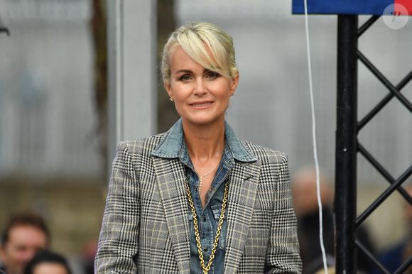 Laeticia Hallyday lors de l'inauguration de l'esplanade Johnny Hallyday devant l'Accor Arena, a Paris, France, le 14 Septembre 2021. Photo by Karim Ait Adjedjou/Avenir Pictures/ABACAPRESS.COM