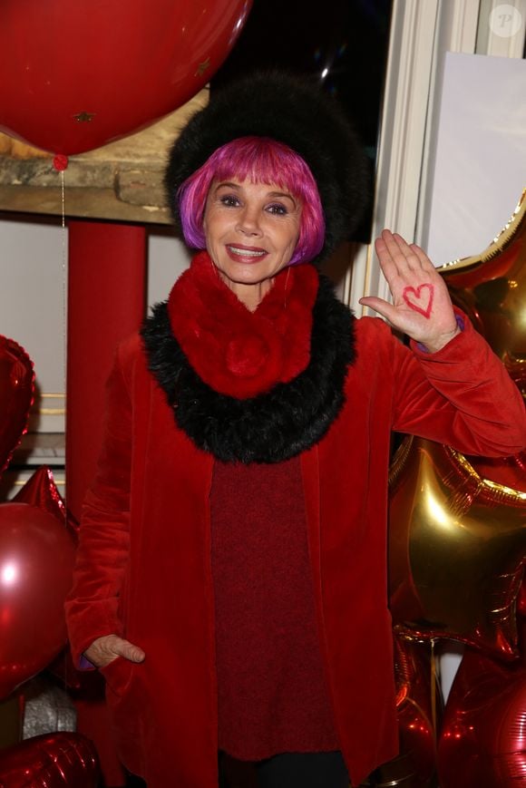 Victoria Abril lors du Gouter du Coeur organisé par Clarins au Plaza Athenee a Paris, France le 14 Fevrier 2018. Photo by Jerome Domine/ABACAPRESS.COM