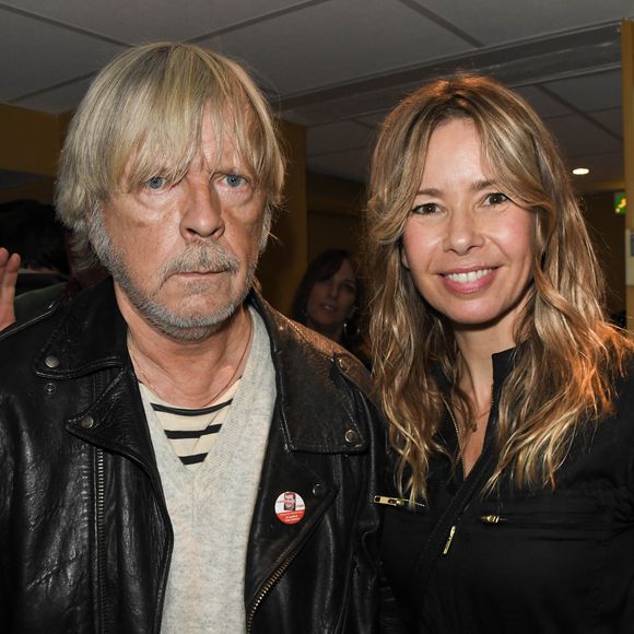 Exclusif - Le chanteur Renaud (Renaud Séchan) et son ex-femme Romane Serda - People au concert de Dave à Bobino à Paris le 18 novembre 2019. © Coadic Guirec/Bestimage