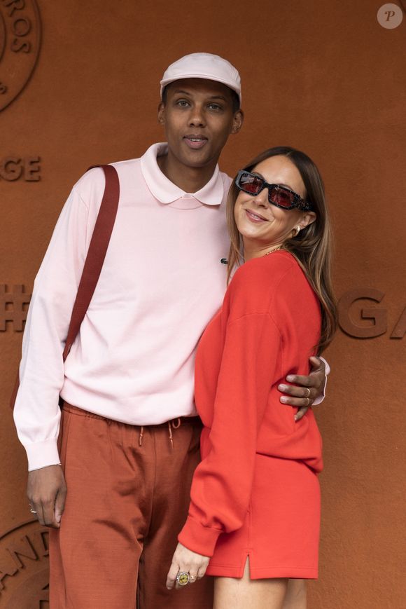 Stromae et sa femme Coralie Barbier au village lors des Internationaux de France de Tennis de Roland Garros 2025, à Paris, France, le 8 juin 2025. © Cyril Moreau/Bestimage