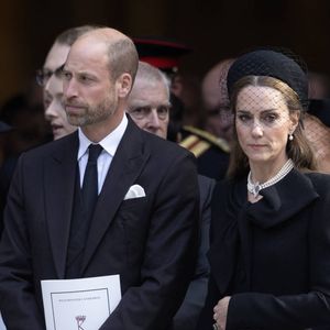 La famille royale durant les obsèques de la duchesse de Kent dans la cathédrale de Westminster à Londres le 16 septembre 2025. © Dana Press / Bestimage