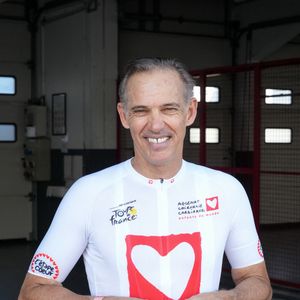Exclusif - Paul Belmondo - Les célébrités lors de “L'Etape du Coeur” de l’association Mécénat Chirurgie Cardiaque en collaboration avec le Tour de France entre le circuit de Nevers Magny-Cours et Chalon-sur-Saône le 15 juillet 2026.  © Anne-Sophie Guebey/Bestimage