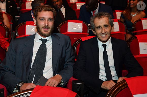 Pierre Casiraghi et Alain Prost, récompensé pour l'ensemble de sa carrière, Prix de la légende 2019, durant la soirée des Sportel Awards 2019 au Grimaldi Forum à Monaco le 22 octobre 2019. Photo par Bruno Bebert/Bestimage