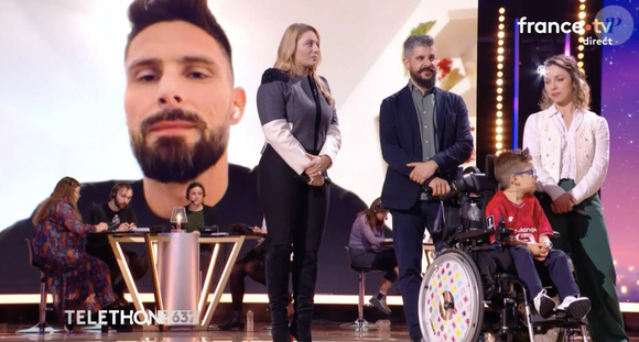 Olivier Giroud sur France 2 pendant le "Téléthon"