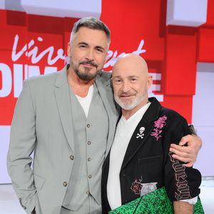 Exclusif - Olivier Minne et Vincent Lagaf - Enregistrement de l'émission Vivement dimanche consacrée à l'équipe du Splendid au studio Rive Gauche, présentée par M.Drucker, et diffusée le 2 mars sur France 3. Paris, le 21 février 2025. 
© Guillaume Gaffiot / Bestimage