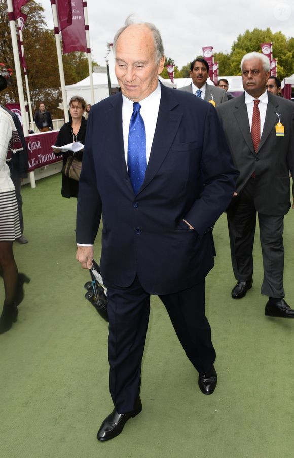 Karim Aga Khan IV (le prince Sayyid Karim Al-Husayni) - Qatar Prix de l'Arc de Triomphe à l'Hippodrome de Longchamp à Paris, le 5 octobre 2014. COADIC GUIREC / BESTIMAGE