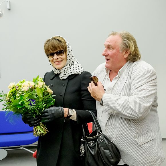 Gérard Depardieu et Fanny Ardant assistent au festival "Baltic Pearl" à Riga en Lettonie le 28 aout 2014. KDNPIX / Bestimage