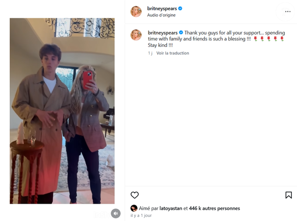 Compte Instagram de Britney Spears.