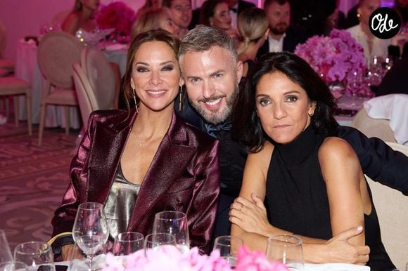 Thierry Martino, Mélissa Theuriau, Florence Foresti lors de la 11ème édition de la soirée Global Gift Gala à l'hôtel Four Seasons George V à Paris le 30 septembre 2023. © Cyril Moreau / Bestimage