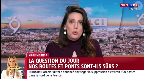 Claire Delorme fait ses premiers pas sur LCI, le 24 avril 2025, dans la matinale de Jean-Baptiste Boursier