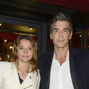 Xavier de Moulins et sa femme Anais Bouton (directrice des programmes de Paris Premiere) - Soirée "Stars et Saveurs" à l'occasion de la nouvelle carte élaborée par le chef Pierre Gagnaire au Fouquet's à Paris le 12 octobre 2015.
