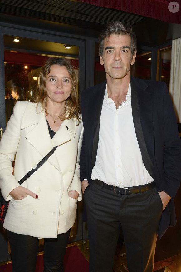 Xavier de Moulins et sa femme Anais Bouton (directrice des programmes de Paris Premiere) - Soirée "Stars et Saveurs" à l'occasion de la nouvelle carte élaborée par le chef Pierre Gagnaire au Fouquet's à Paris le 12 octobre 2015.