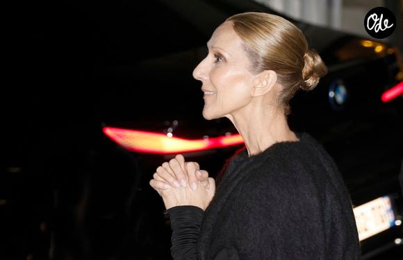 Céline Dion salue ses fans en arrivant à l'hôtel Royal Monceau à Paris après son concert à la Plénitude Arena à Paris La Défense le 14 octobre 2026. © Christophe Aubert / Bestimage