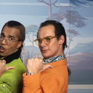 Archives - Didier Bourdon, Pascal Légitimus et Bernard Campan, Les Inconnus, lors d'un sketch. Mars 1991.
Bestimage