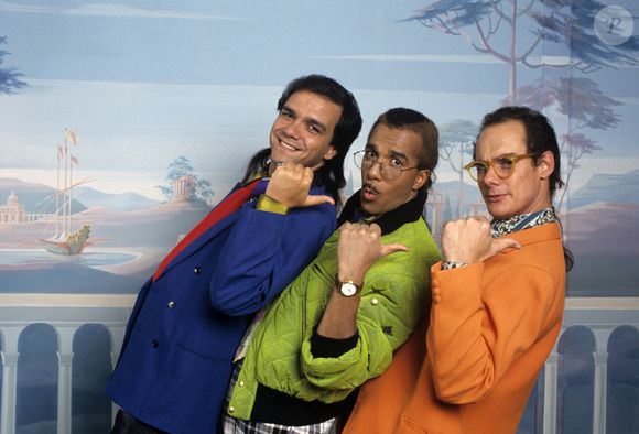 Archives - Didier Bourdon, Pascal Légitimus et Bernard Campan, Les Inconnus, lors d'un sketch. Mars 1991.
Bestimage