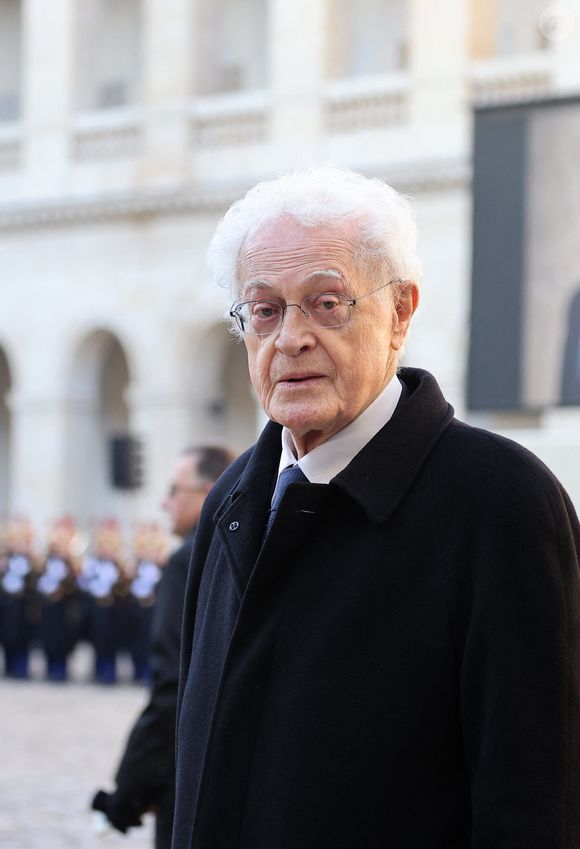 Hommage national à M. Jacques Delors, dans la cour d'honneur de l'Hôtel national des Invalides à Paris, France, le 5 janvier 2024. © Dominique Jacovides/Bestimage