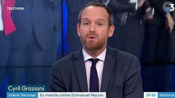 Il s'agit de Cyril Graziani.

Cyril Graziani, chef du service politique de France Télévisions, annonce son départ.