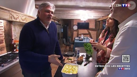 Ils ont alors dû composer un menu pour quatre personnes, le tout pour moins de 30 euros. À cela s’ajoutait une difficulté supplémentaire : un thème imposé, la crème.

David Douillet et sa femme Vanessa dans leur cuisine dans l'Ain -  Samedi 6 décembre 2025