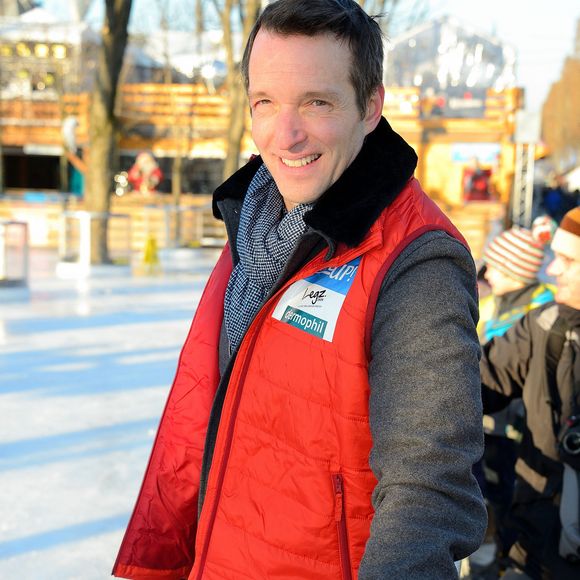 Stéphane Rotenberg participe à l'événement « Fitness on Ice » organisé par Skate Up sur la patinoire éphémère des Champs-Élysées à Paris, en France, le 29 décembre 2014. Photo Nicolas Briquet/ABACAPRESS.COM