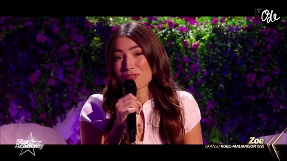 Zoé fait partie de la nouvelle promotion de la "Star Academy". Capture d'écran TF1