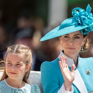 La princesse Charlotte de Galles, Catherine (Kate) Middleton, princesse de Galles, - Les membres de la famille royale britannique lors de la cérémonie du Trooping the Colour à Londres, le 14 juin 2025. GOFF / BESTIMAGE