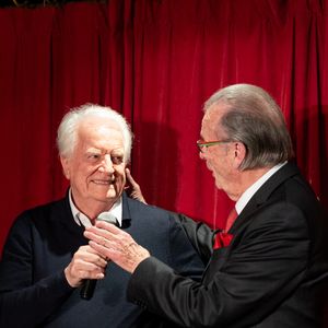 André Dussollier, Philippe Davis lors de la cérémonie d'intronisation de A.Dussollier et C.Frot à l'académie Alphonse Allais au cabaret La Crémaillère 1900 à Paris le 26 janvier 2026

© Tiphaine Praud-Lebely / Bestimage