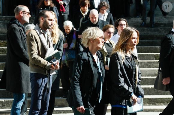 Charlotte Schousboe (ex femme de Yves Boisset) et sa fille Marine à la sortie des obsèques du réalisateur Yves Boisset en l'église Saint-Roch à Paris le 11 avril 2025.

© Christophe Clovis / Bestimage