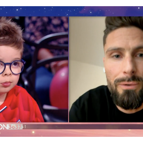 Olivier Giroud sur France 2 pendant le "Téléthon"