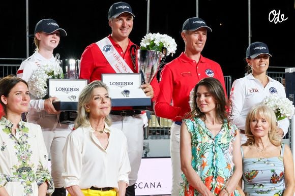 La princesse Caroline de Hanovre et sa fille Charlotte Casiraghi ont a assisté à la Monaco Longines Pro Am Cup au profit de l' AMADE à Monaco, le 3 juillet 2024. © Claudia Albuquerque/Bestimage