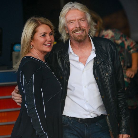 Sir Richard Branson et sa femme Joan Templeman - Sir Richard Branson reçoit son étoile sur le Walk Of Fame à Hollywood, le 16 octobre 2018. © Backgrid USA / Bestimage