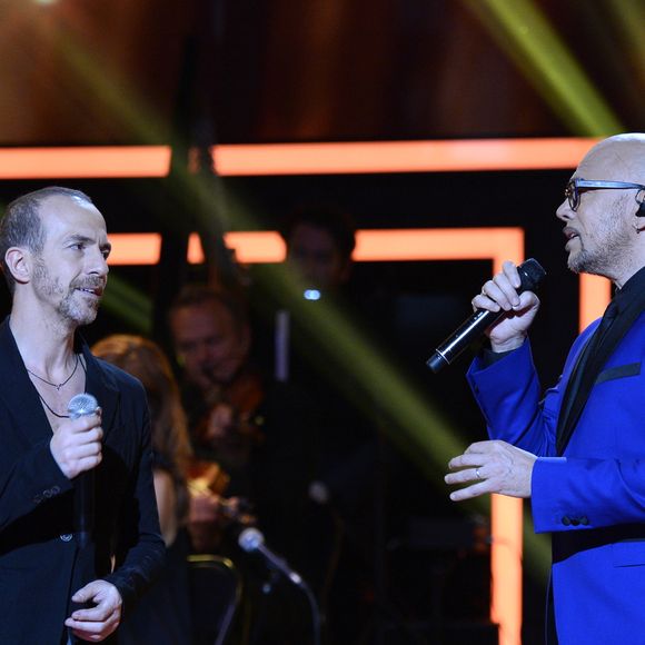 Exclusif - Calogero, Pascal Obispo - Emission, "Le Grand Show symphonique, Invité d'honneur : Pascal Obispo" le 9 mai 2016. © Coadic Guirec/Bestimage