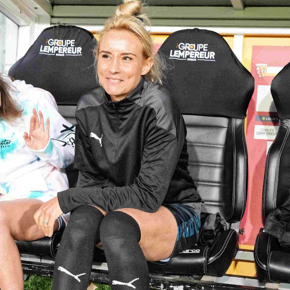 Elodie Gossuin lors du match amical entre le RC LENS Legendes et l'UNICEF au Stade Bollaert-Delelis le 6 juin 2023 à Lens, France. Photo par Sylvain Lefevre/ABACAPRESS.COM