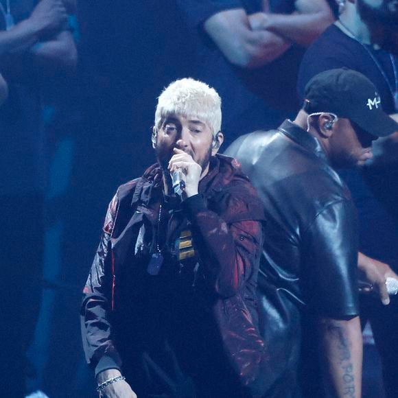 Eminem se produit sur scène lors des MTV Video Music Awards 2024 "VMA's" à l'UBS Arena à Elmont, NY, USA le mercredi 11 septembre 2024. Photo by John Angelillo/UPI/ABACAPRESS.COM