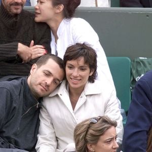Aure Atika et Philippe "Zdar" à Roland Garros, le 10 juin 2001. Bestimage