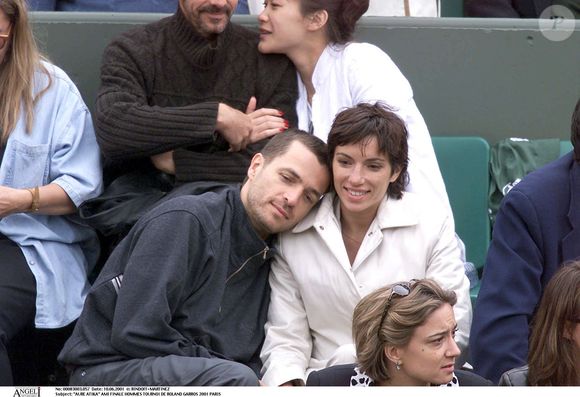 Aure Atika et Philippe "Zdar" à Roland Garros, le 10 juin 2001. Bestimage