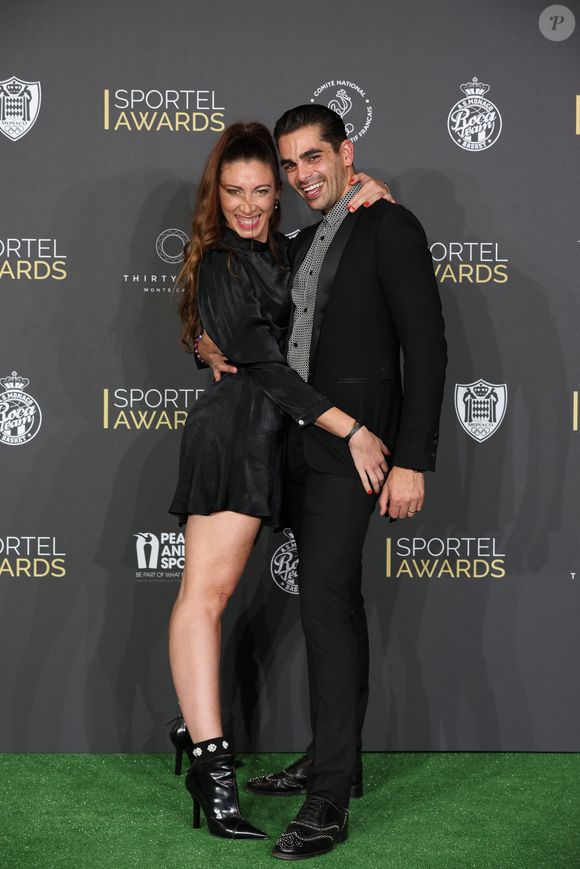 Christophe Licata, Silvia Notargiacomo - Photocall et cérémonie des Sportel Awards 2020 à la salle Prince Pierre du Grimaldi Forum de Monaco le 27 octobre 2020.

© Jean-charles Vinaj / Bestimage