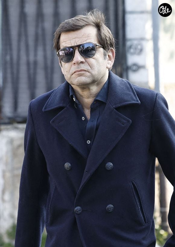 Laurent Mariotte - Arrivées aux obsèques de Bruno Salomone en l'église Sainte-Anne de Polangis de Joinville-le-Pont (Val-de-Marne) le 23 mars 2026. © Cyril Moreau Dominique Jacovides / Bestimage