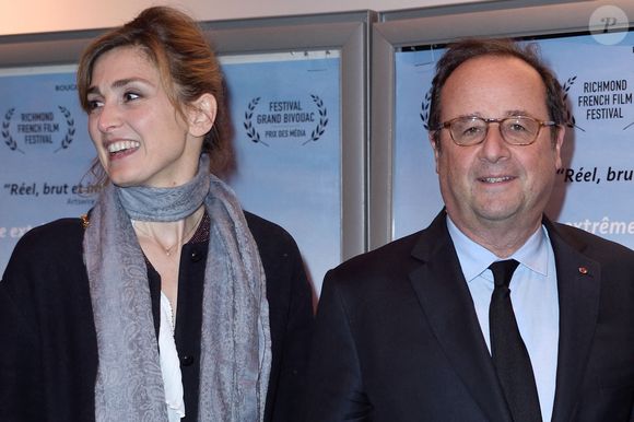 Julie Gayet et François Hollande assistant à l'avant-première de The Ride au cinéma MK2 Bibliotheque à Paris, France, le 26 janvier 2018. Photo par Aurore Marechal/ABACAPRESS.COM